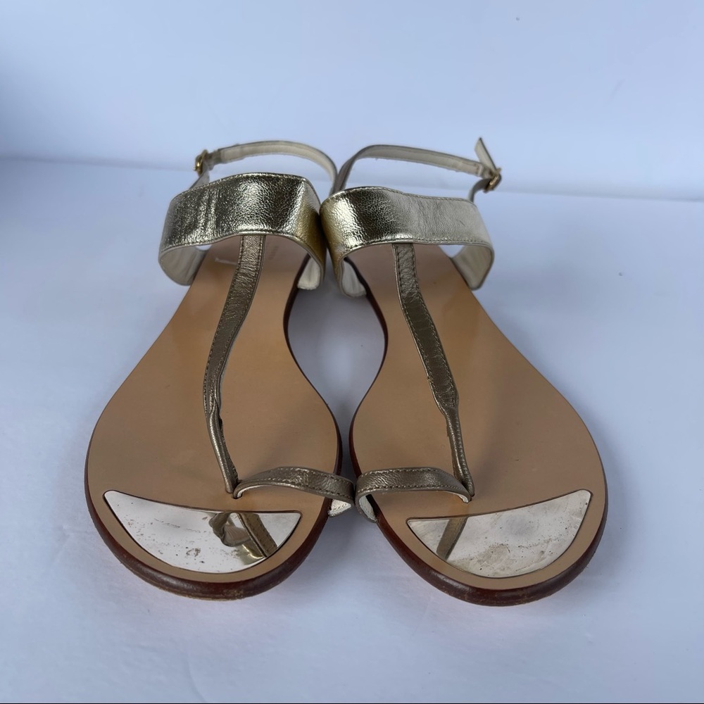 Sesto Meucci gold leather sandals 9.5